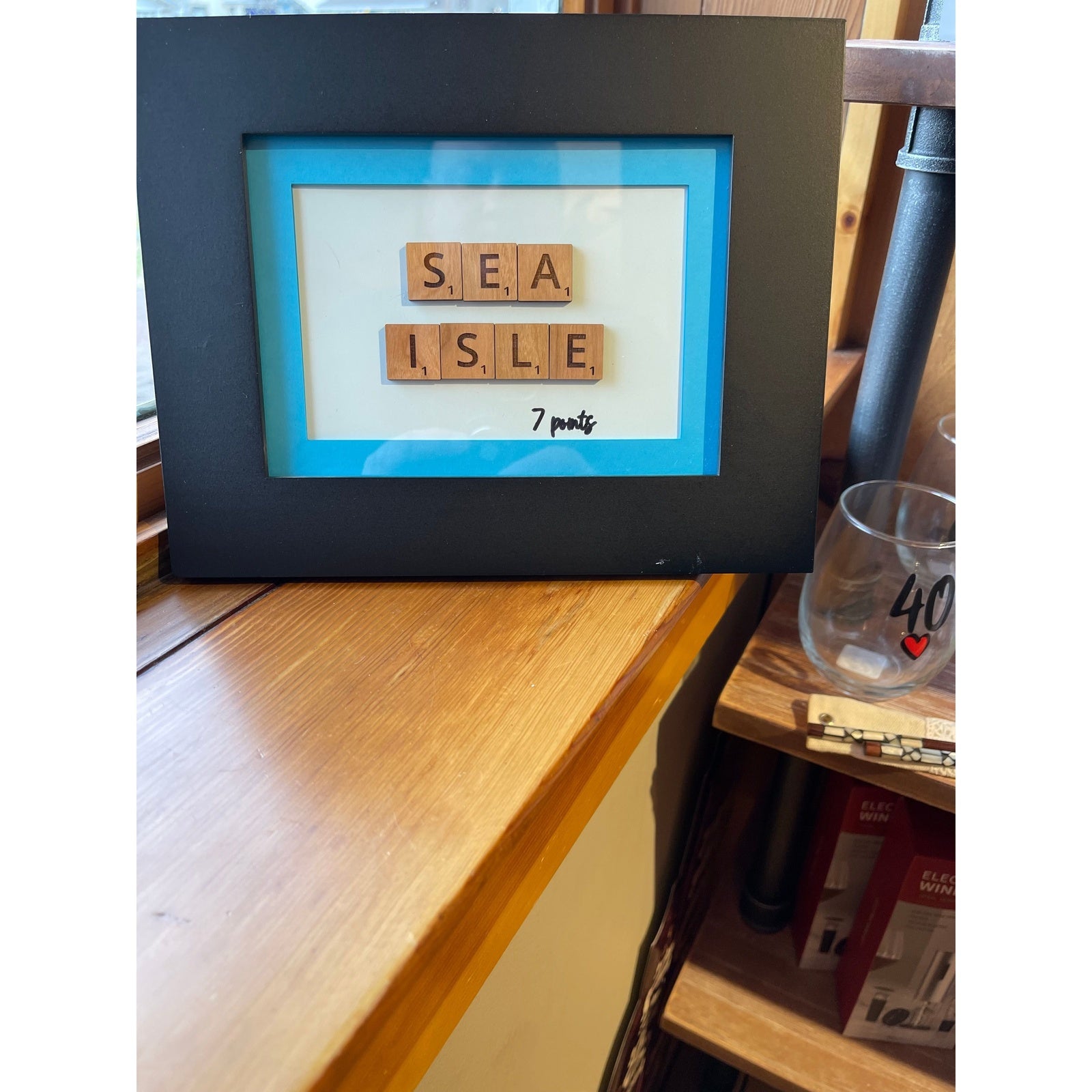 Framed Scrabble-Style Letter Art