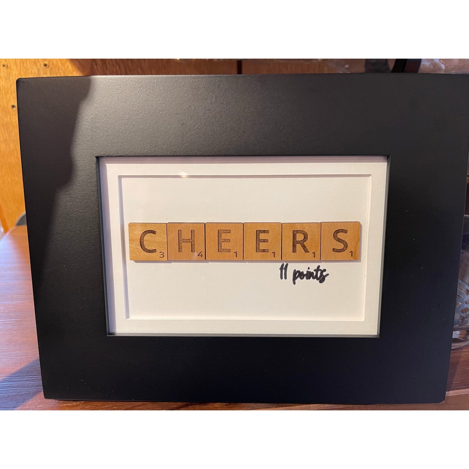 Framed Scrabble-Style Letter Art