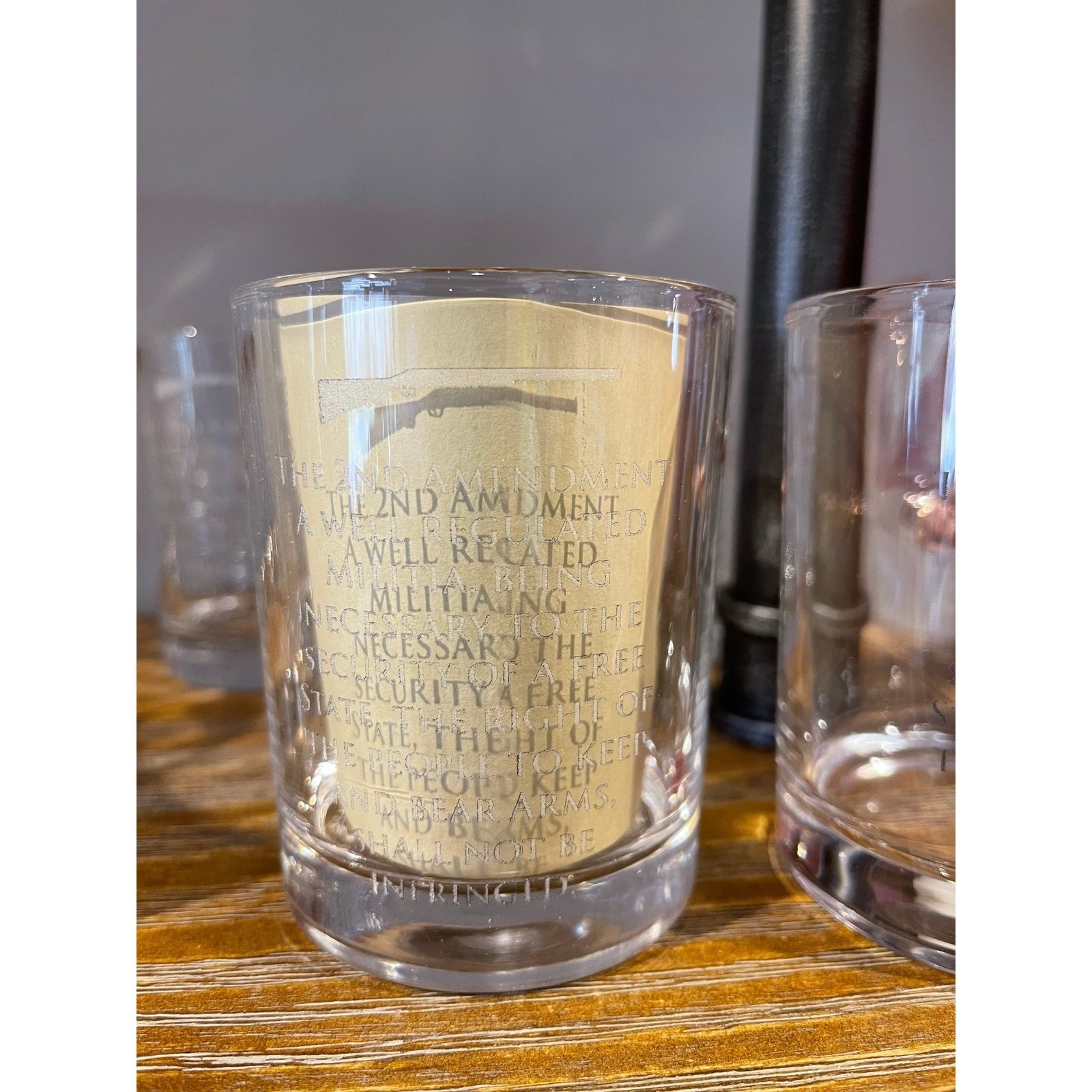 Whiskey Glass 12 ounce engraved