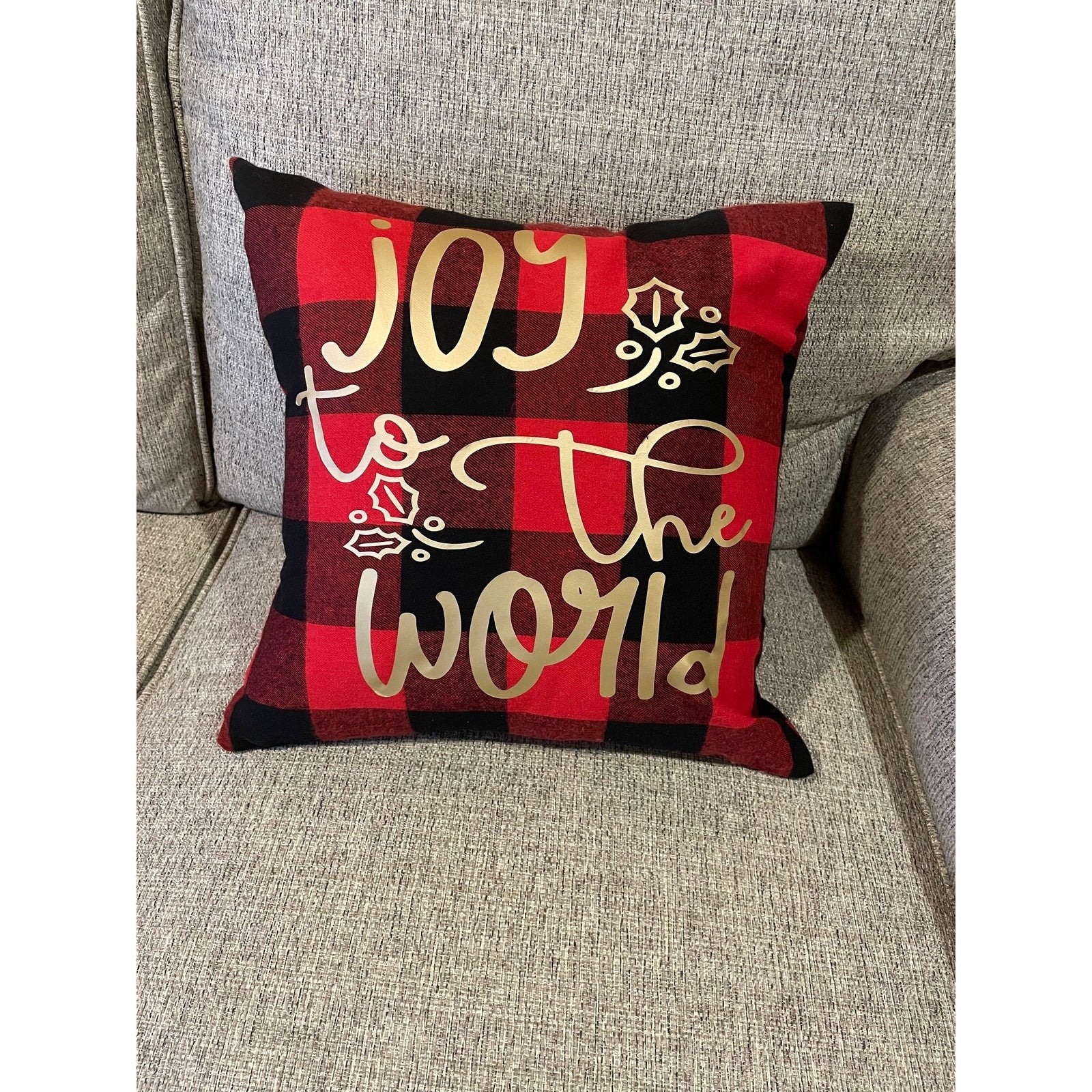 Holiday Decorative Pillow - Red & Black Check