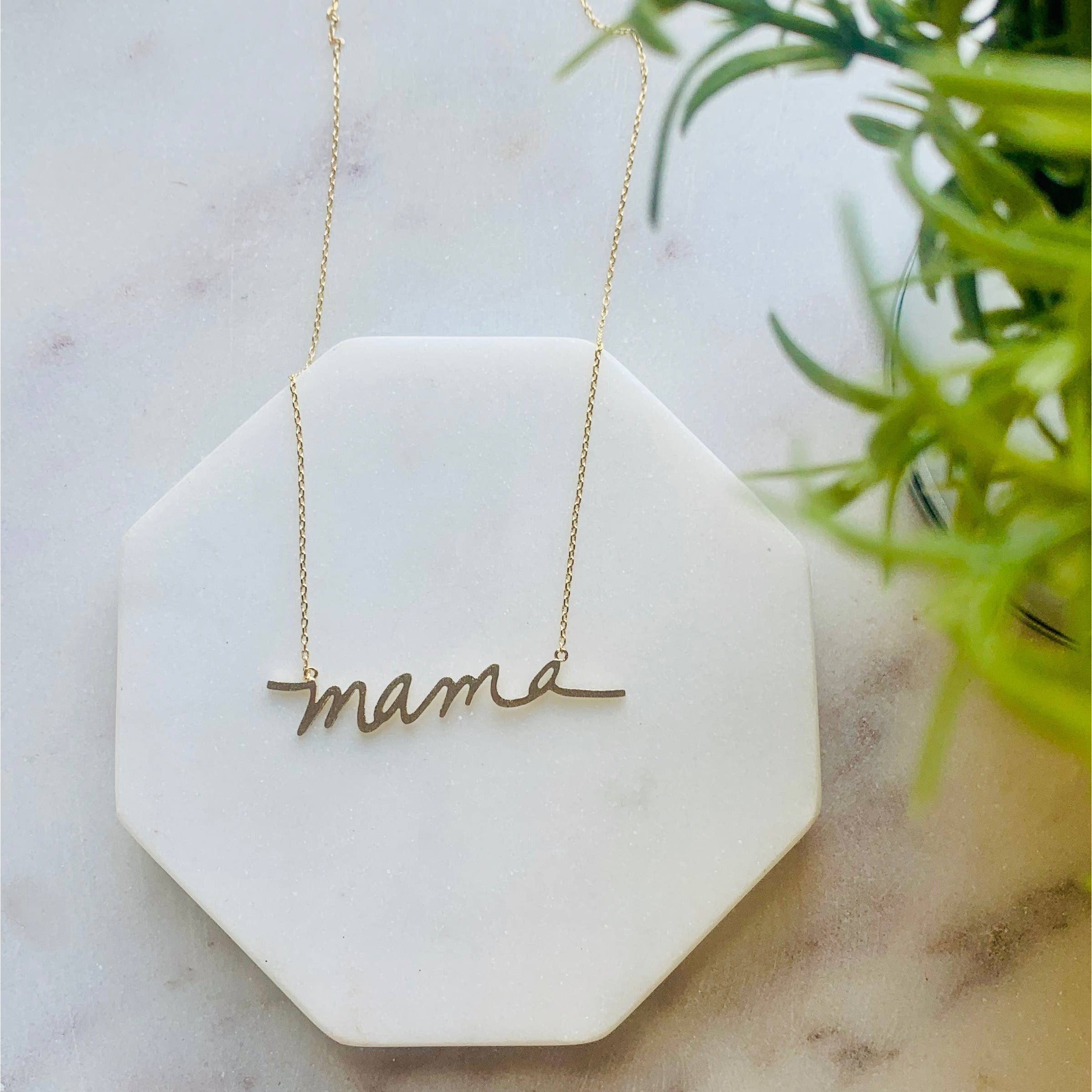 Silver or Gold Mama Necklace by Pretty Simple