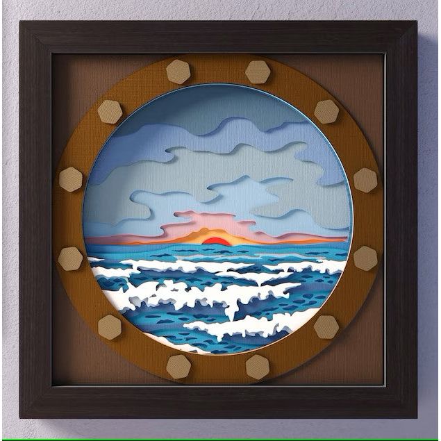 Shadow Box Art - Beach Theme