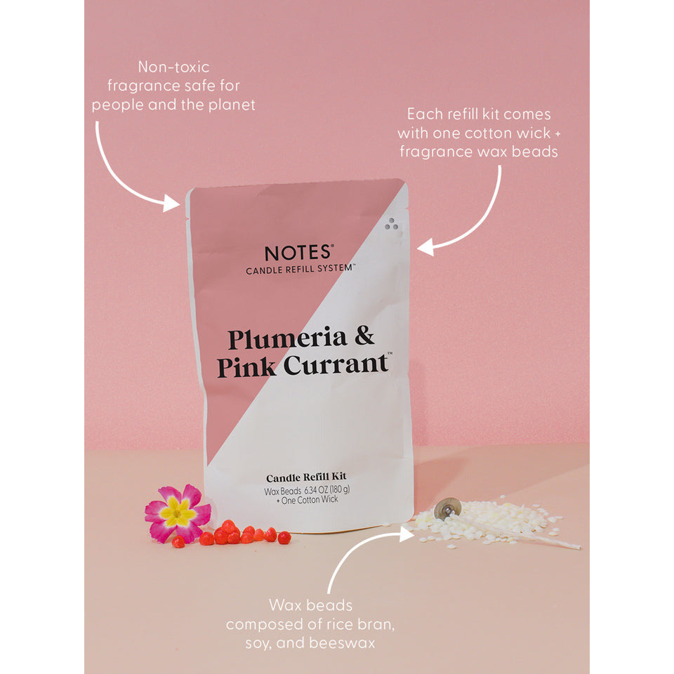 NOTES Candle Refill - Plumeria & Pink Currant