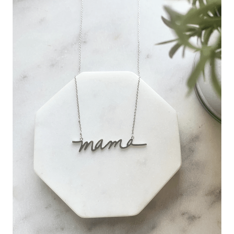 Silver or Gold Mama Necklace by Pretty Simple