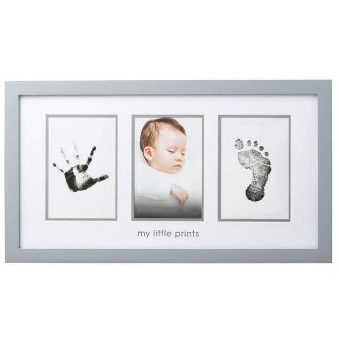 Babyprints Picture Frame with Clean Touch Ink Pad, Gray