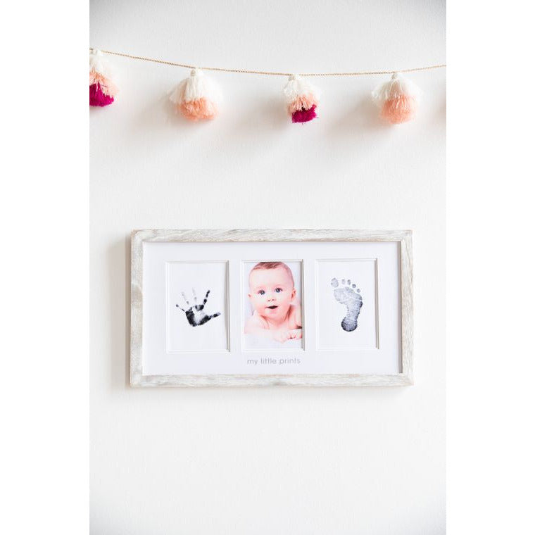 Babyprints Photo Frame, White Distressed