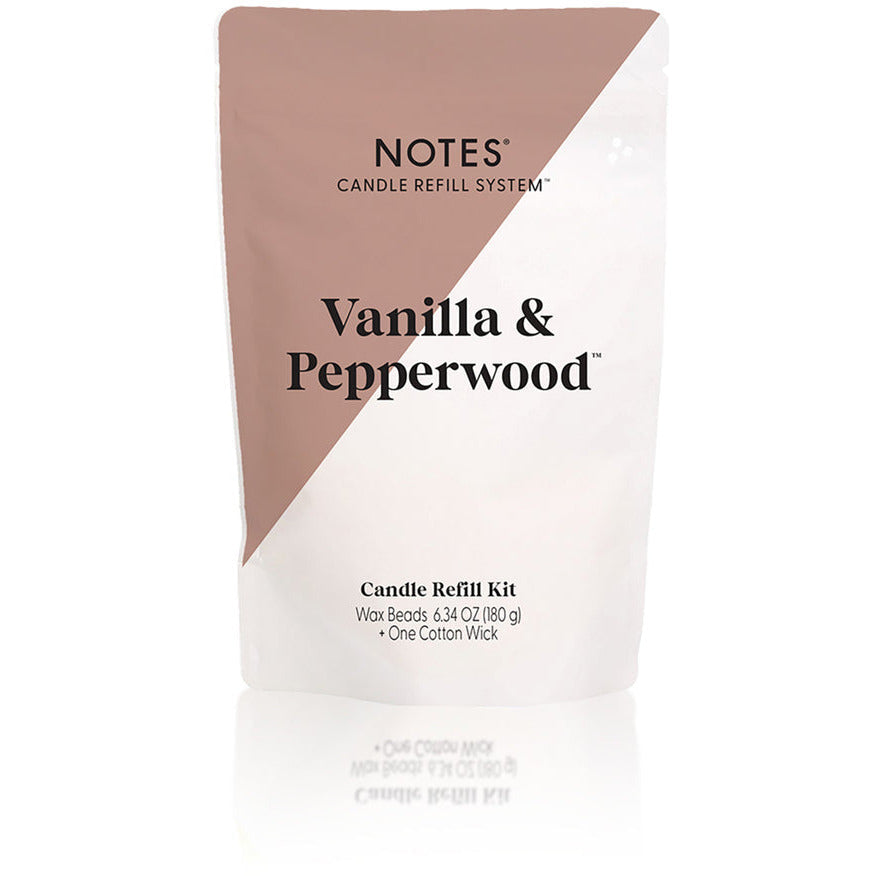 NOTES Candle Refill System - Vanilla & Pepperwood